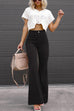 Rebadress One Button Corduroy Flare Pants with Pockets