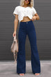 Rebadress One Button Corduroy Flare Pants with Pockets