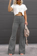 Rebadress One Button Corduroy Flare Pants with Pockets