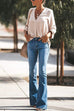 Rebadress Distressed Bell Bottoms Skinny Denim Pants