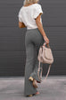 Rebadress One Button Corduroy Flare Pants with Pockets