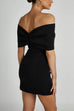 Rebadress Bow Off Shoulder Bodycon Mini Party Dress