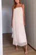 Spaghetti Strap Textured Flowy Maxi Dress