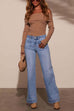 Rebadress Chic Straight Wide Leg Denim Pants