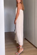 Spaghetti Strap Textured Flowy Maxi Dress