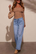 Rebadress Chic Straight Wide Leg Denim Pants