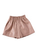 Rebadress Elastic Waist Pocketed Faux Leather Shorts