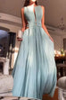 Rebadress Sleeveless Cut Out Open Back Pleated Maxi Dress