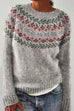 Rebadress Crewneck Color Block Pattern Pullover Sweater(in 4 Patterns)