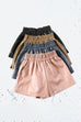 Rebadress Elastic Waist Pocketed Faux Leather Shorts