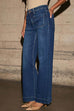 Rebadress Chic Straight Wide Leg Denim Pants