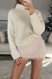 Rebadress Turtleneck Drop Shoulder Winter Pullover Sweater