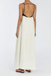 Rebadress Backless Color Block Splice Swing Maxi Cami Dress