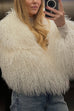 Rebadress Open Front Winter Faux Fur Teddy Coat