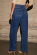 Rebadress Chic Straight Wide Leg Denim Pants