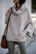 Rebadress Cowl Neck Batwing Sleeves Loose Sweater