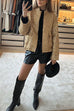 Rebadress Stand Collar Zip Up Pocketed Sequin Jacket