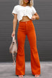 Rebadress One Button Corduroy Flare Pants with Pockets