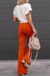 Rebadress One Button Corduroy Flare Pants with Pockets