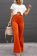 Rebadress One Button Corduroy Flare Pants with Pockets