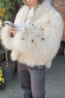 Rebadress Open Front Winter Faux Fur Teddy Coat