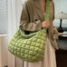 Rebadress Lightweight Quilted Grid Puffer Tote Bag