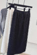 Rebadress Elastic Waist Fringed Maxi Skirt