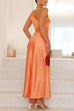 Rebadress One Shoulder Lace Trim Cut Out Sleeveless Maxi Dress