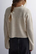 Rebadress Crewneck Bow Knot Ribbed Knit Sweater