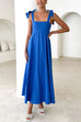 Rebadress Bow Shoulder Empire Waist Swing Maxi Cami Dress