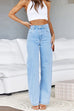 Rebadress Distressed Wide Leg Boyfriend Denim Pants