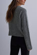 Rebadress Crewneck Bow Knot Ribbed Knit Sweater