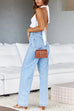 Rebadress Distressed Wide Leg Boyfriend Denim Pants