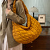 Rebadress Lightweight Quilted Grid Puffer Tote Bag