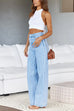 Rebadress Distressed Wide Leg Boyfriend Denim Pants