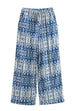 Rebadress Drawstring Elastic Waist Wide Leg Printed Pants