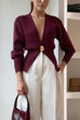 Rebadress Chic V Neck Button Up Sweater Cardigan