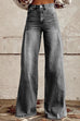 Rebadress Distressed Wide Leg Casual Denim Pants