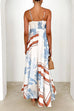 Spaghetti Strap Floral Print Swing Maxi Vacation Dress