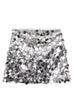 Rebadress Elastic Waist Sequin Paillette Mini Skirt