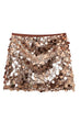 Rebadress Elastic Waist Sequin Paillette Mini Skirt