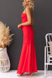 Strapless Cut Out Backless Flare Maxi Dress