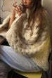 Rebadress Round Neck Oversized Cable Knit Sweater