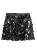 Rebadress Elastic Waist Sequin Paillette Mini Skirt