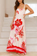 Rebadress Empire Waist Floral Print Maxi Cami Dress