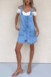 Rebadress Button Up Pocketed Denim Romper