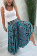 Rebadress Elastic Waist Wide Leg Palazzo Printed Casual Pants