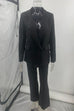 Rebadress One Button Pocketed Blazer and Straight Leg Pants Power Suit Set