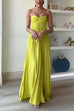 Rebadress Exquisite Strapless Pleated Maxi Party Dress