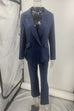 Rebadress One Button Pocketed Blazer and Straight Leg Pants Power Suit Set